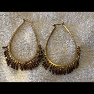 Beaded hoop earrings